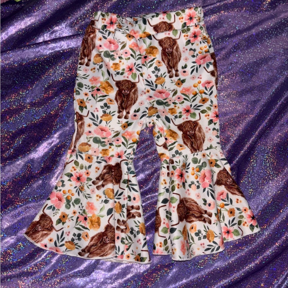 Highland cow Flare Pants